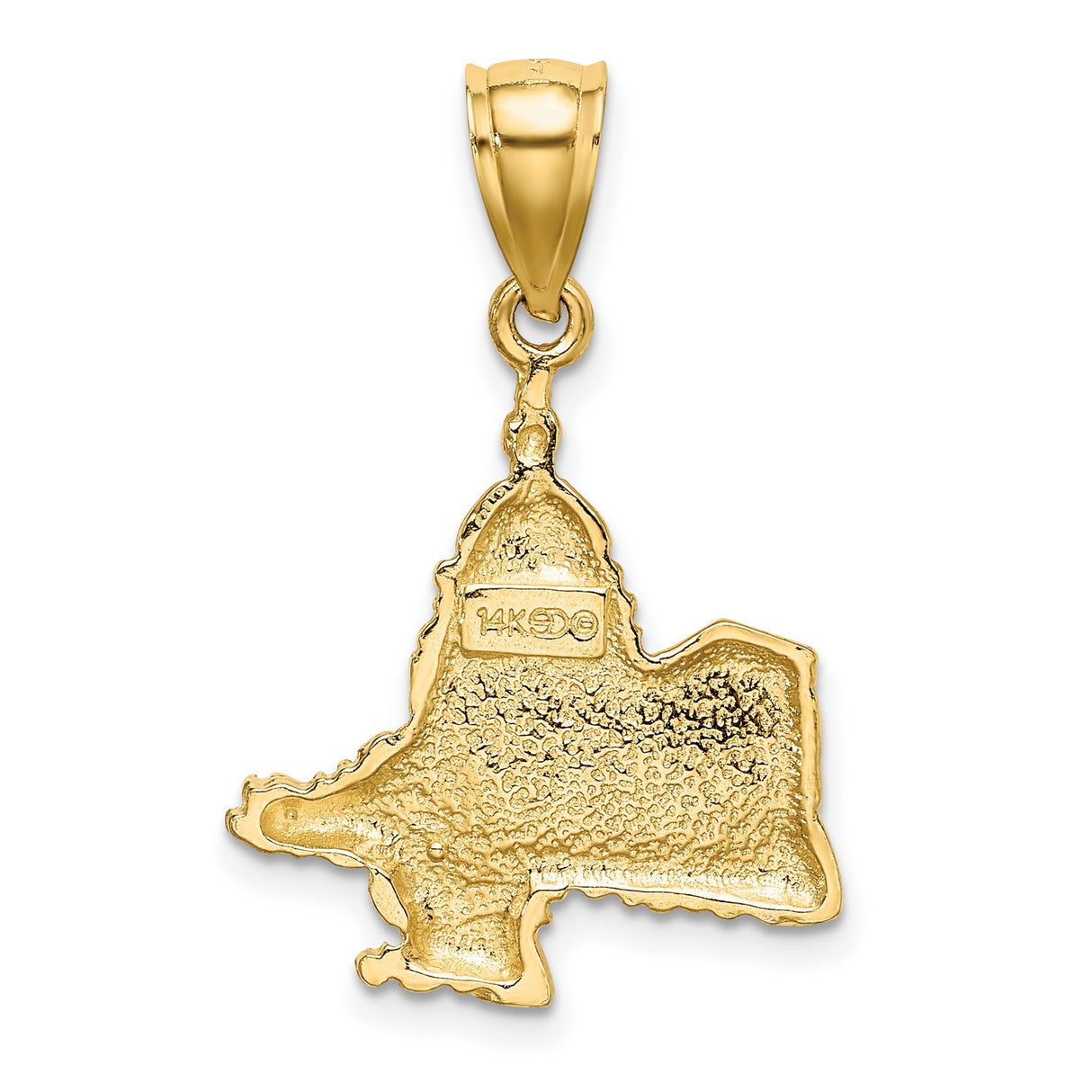 14k Yellow Gold Washington DC Pendant with U.S. Capitol Building, Patriotic Travel Charm