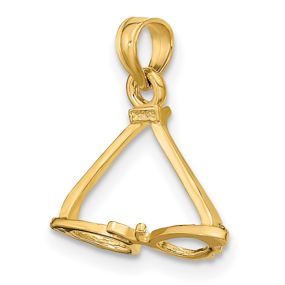 14k Yellow Gold Masquerade Mask Pendant, Intricate Costume Charm for Women