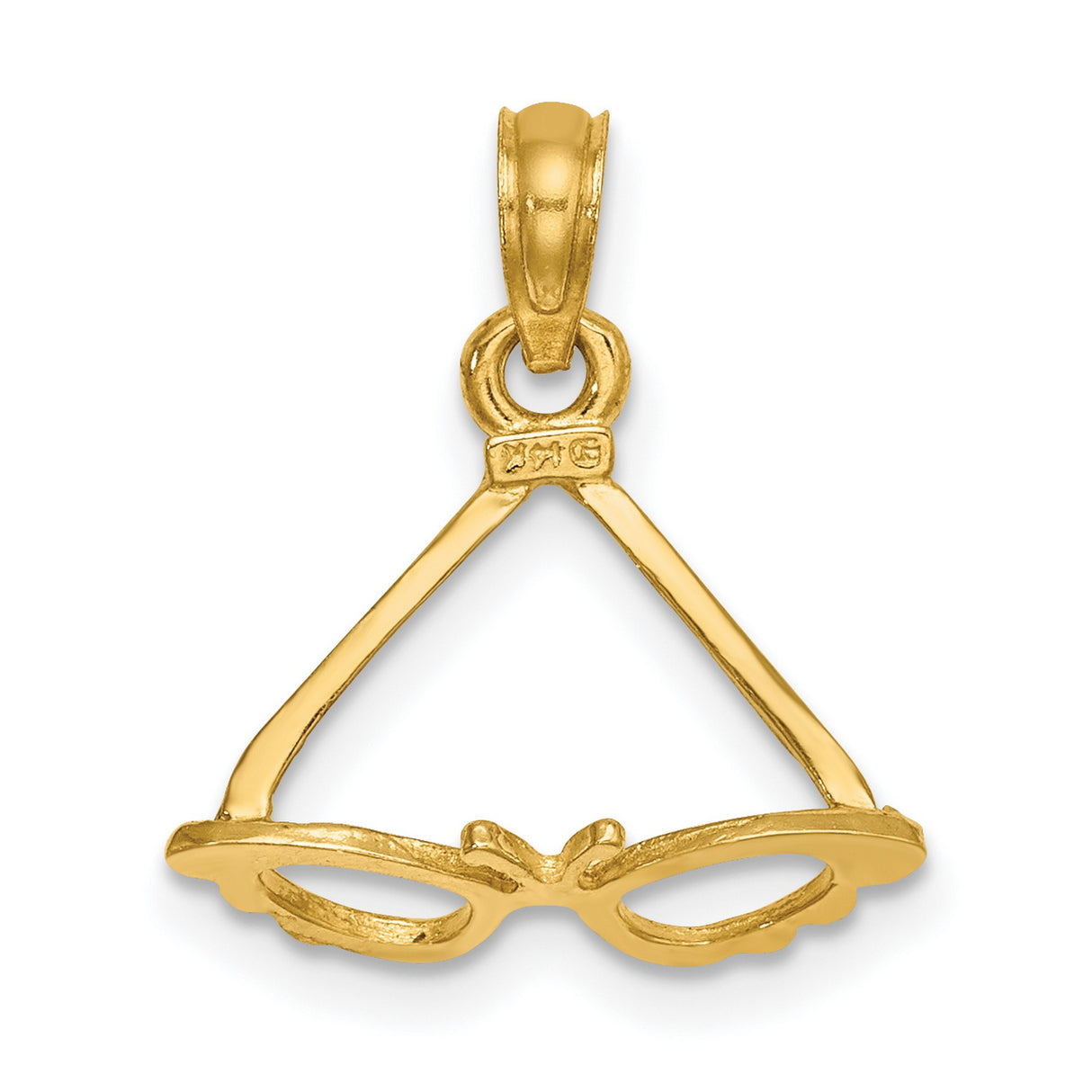 14k Yellow Gold Masquerade Mask Pendant, Intricate Costume Charm for Women