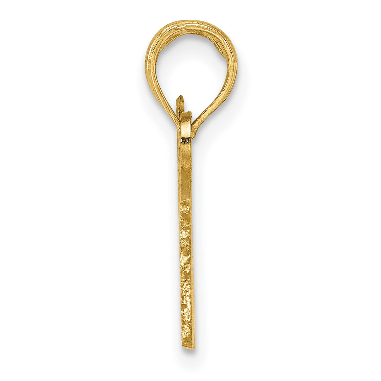 United States American Flag Charm Pendant in Real 14k Yellow Gold