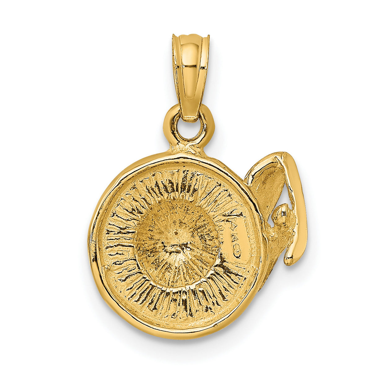 14k Yellow Gold Roman Warrior Pendant with Helmet and Shield Design