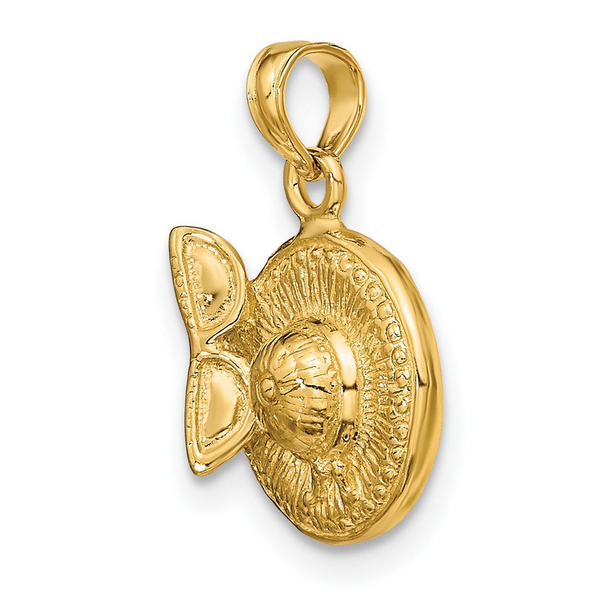 14k Yellow Gold Roman Warrior Pendant with Helmet and Shield Design