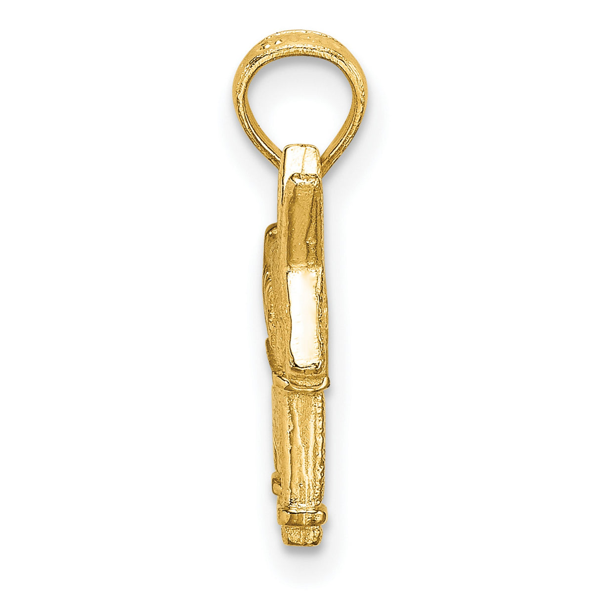 14k Yellow Gold Donkey Pendant with Three Stars, Democratic Party Symbol Jewelry