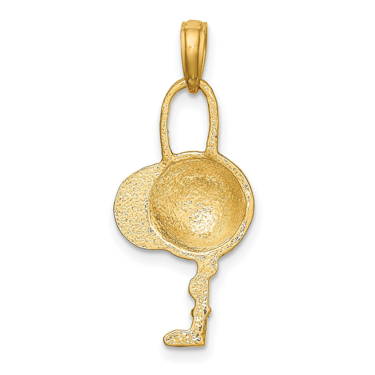 14k Yellow Gold Key Pendant with Sunburst Design, Symbolic Charm for Women or Unisex Wear