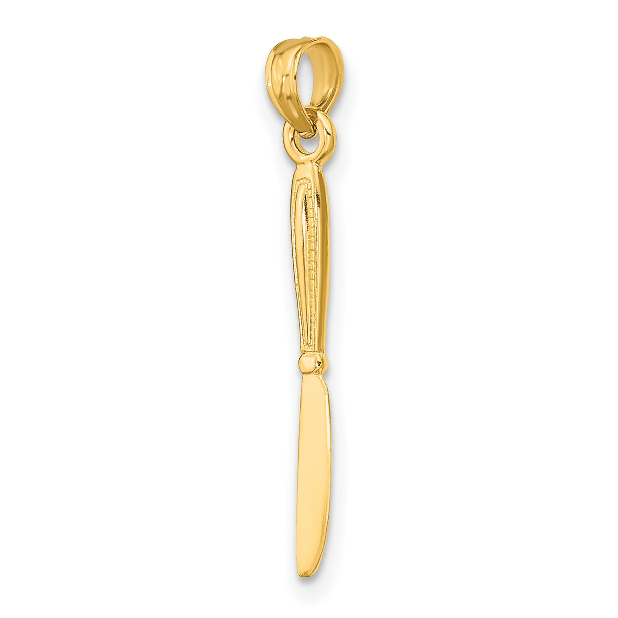 14k Yellow Gold Knife Pendant, Miniature Butter Knife Charm for Cooking Enthusiasts