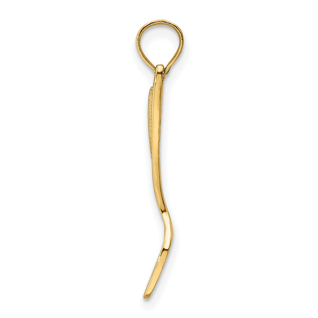 14k Yellow Gold Spatula Pendant, Detailed Kitchen Utensil Charm for Chefs and Bakers