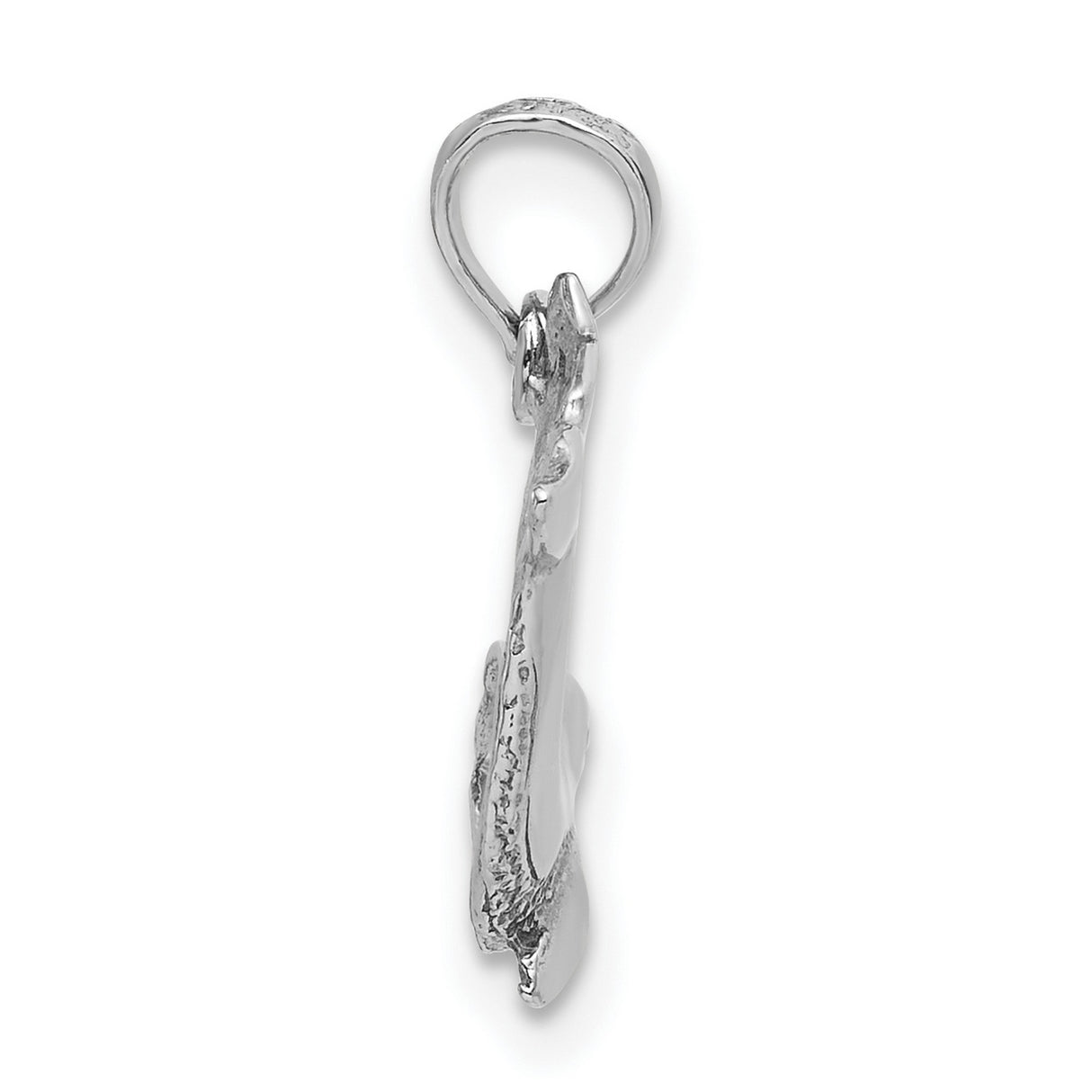14k White Gold Dolphin Pendant with Leaping Dolphin Design, Ocean-Themed Animal Jewelry for Women