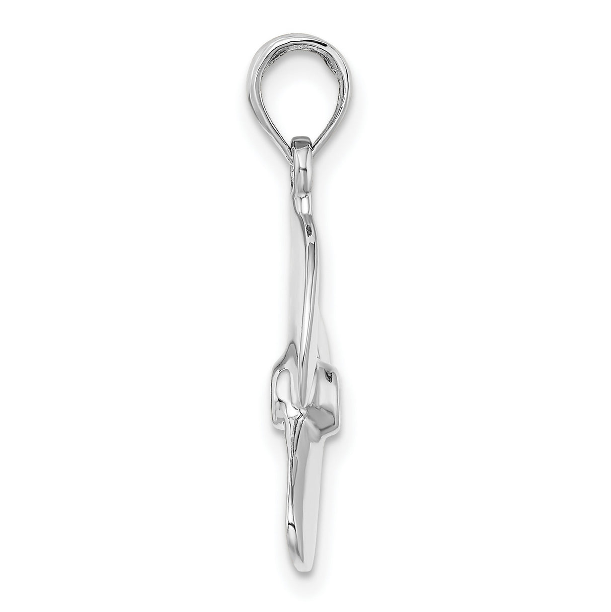 14k White Gold Boat Propeller Pendant, Nautical Marine Design for Men and Women