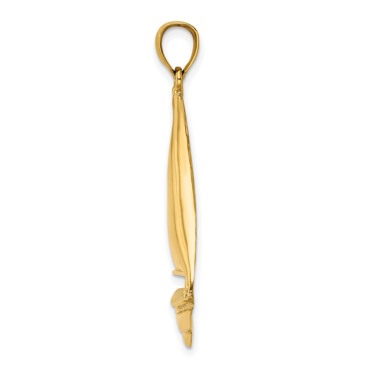 14k Yellow Gold Sailboat Pendant, Nautical Maritime Charm Symbolizing Freedom and Adventure