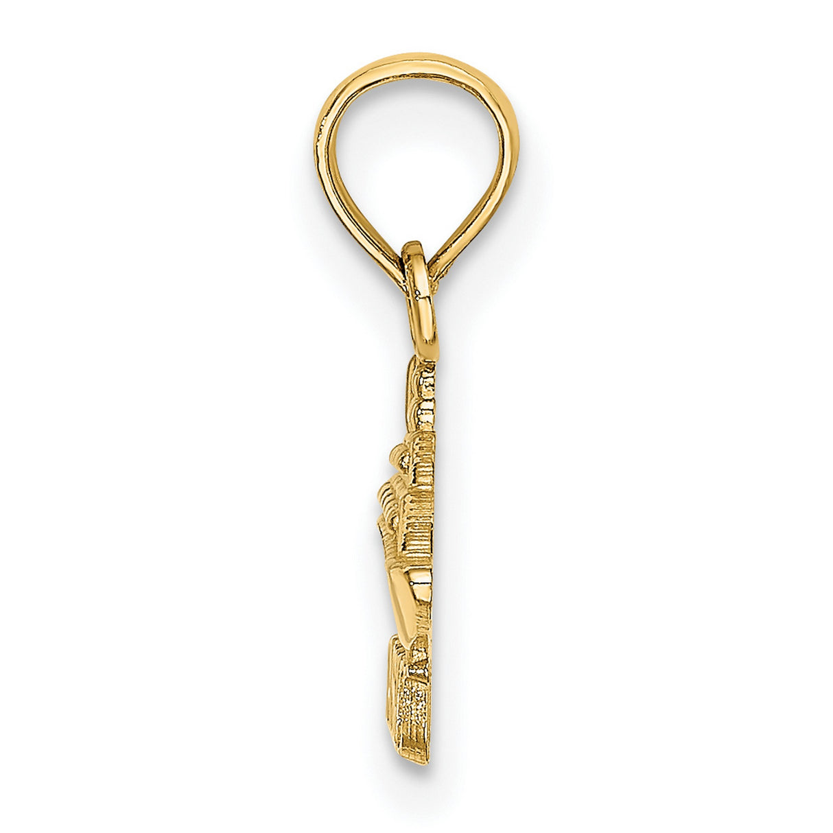 14k Yellow Gold Cruise Ship Nassau Pendant, Nautical Charm for Travel and Caribbean Adventure