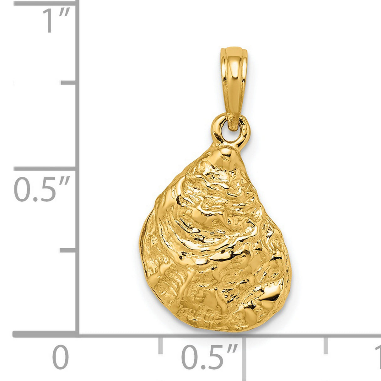 14k Yellow Gold Pendant, Nugget Style Textured Abstract Design for Men and Unisex Wear