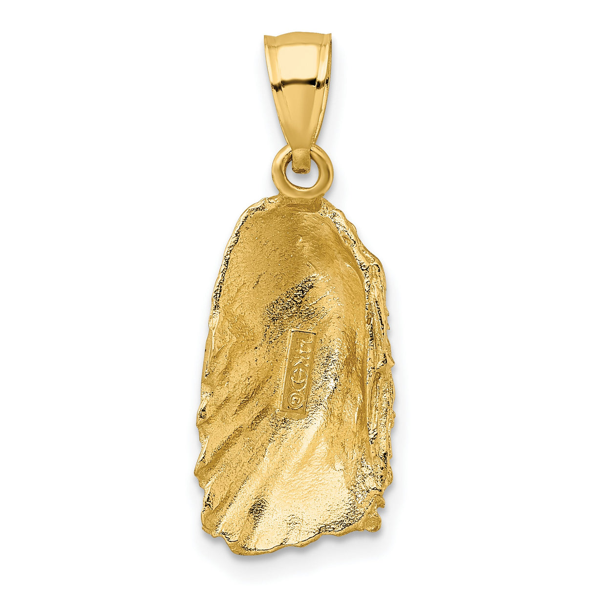 14k Yellow Gold Seashell Pendant with Scallop Shell Design, Ocean Inspired Charm for Women