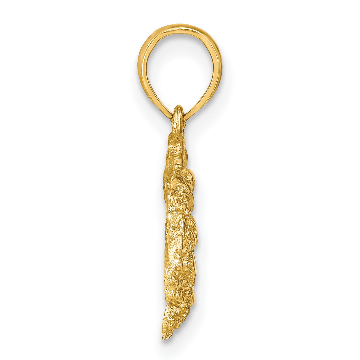 14k Yellow Gold Crab Pendant, Cancer Zodiac Sign Jewelry with Detailed Symbolic Design