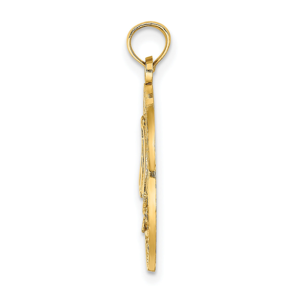 14k Yellow Gold Sailboat Pendant with Sanibel Engraving, Nautical Beach Charm