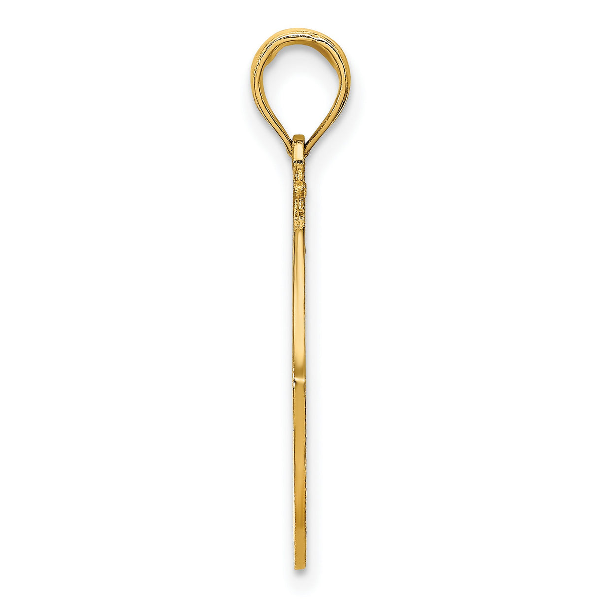 14k Yellow Gold Dolphin Heart Pendant, Nautical Coastal Charm for Women or Unisex Wear