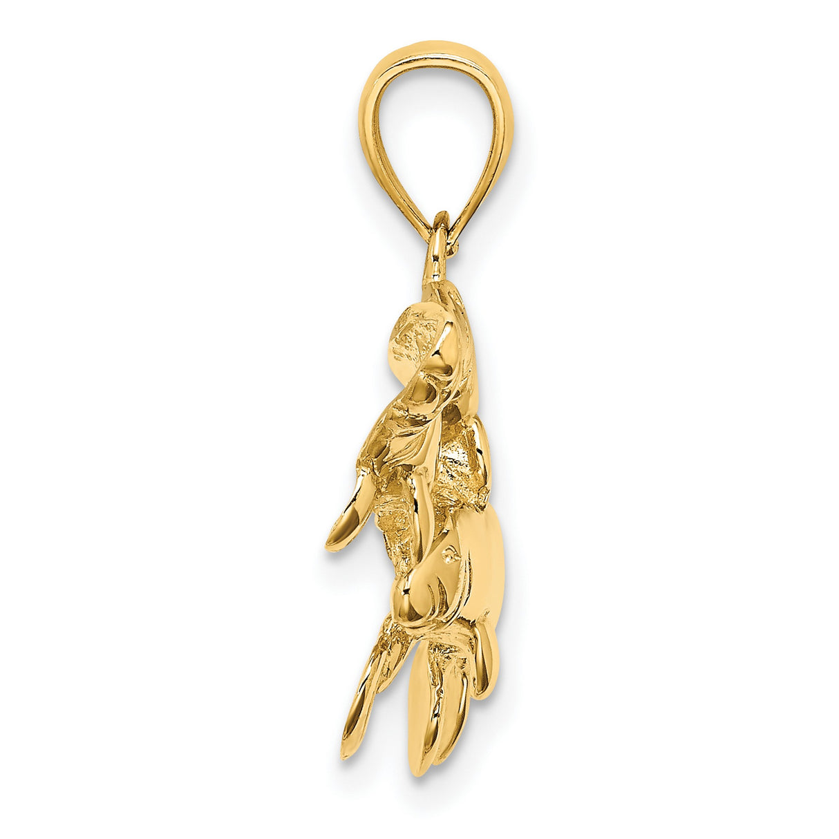 14k Yellow Gold Manatee Pendant with Three Swimming Manatees, Ocean Animal Charm