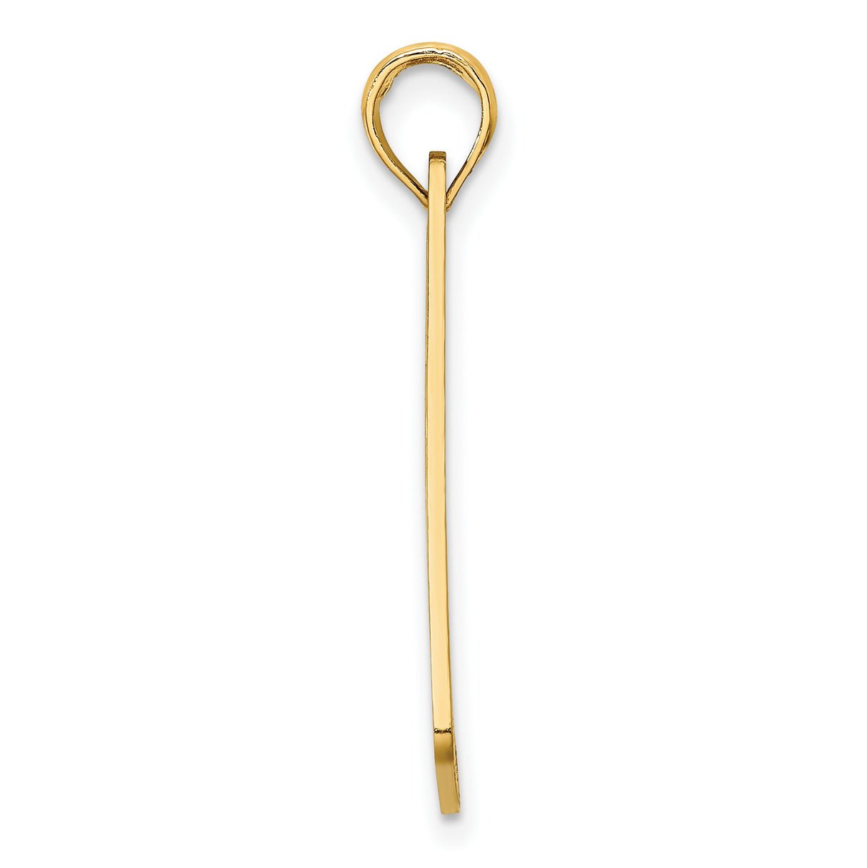 14k Yellow Gold Rectangle Pendant, New Jersey LBI Engraving, Coastal Travel Charm