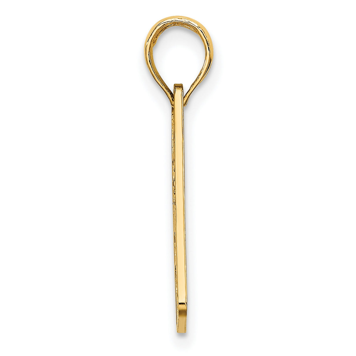 14k Yellow Gold New Jersey Long Beach Island License Plate Pendant Charm