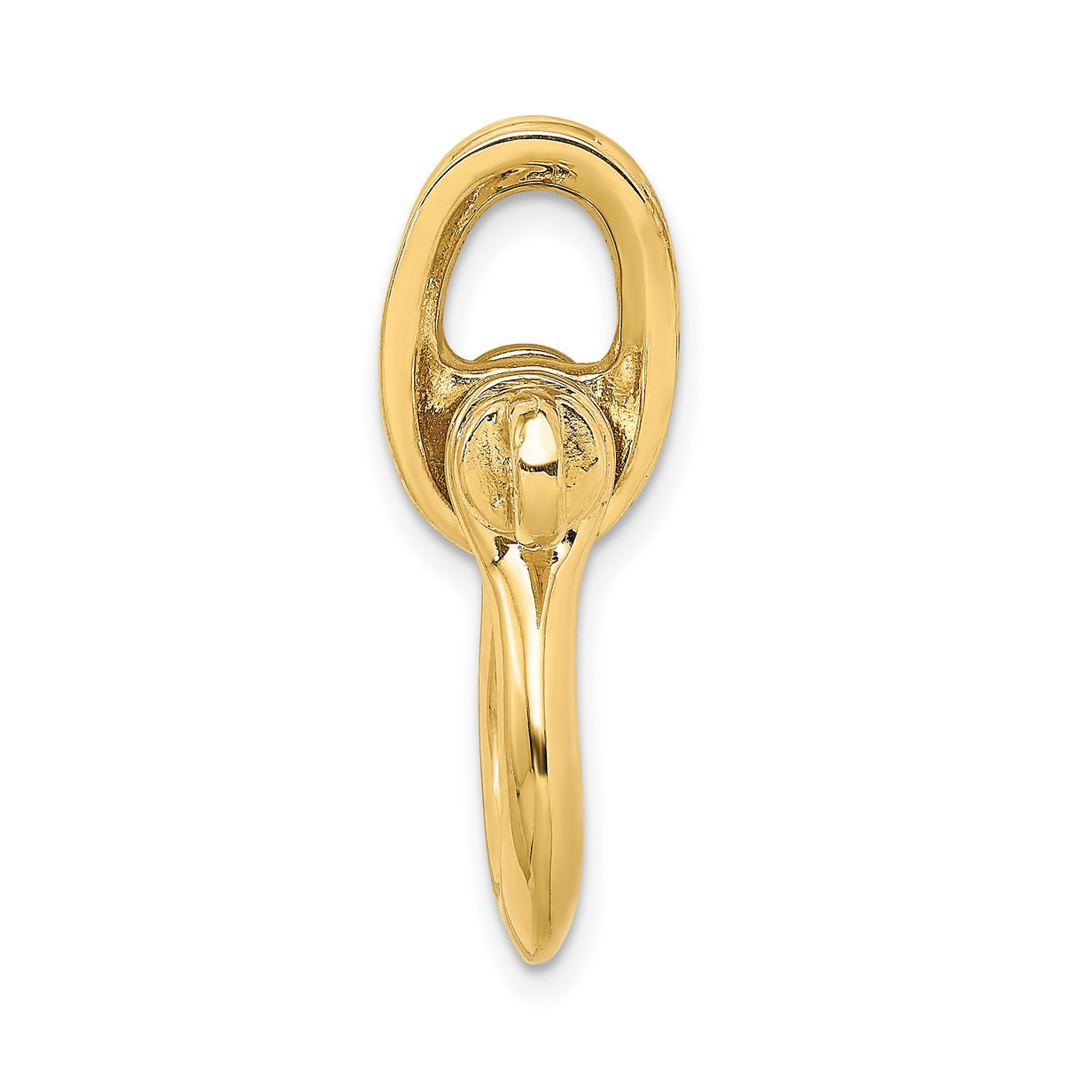 14k Yellow Gold Nautical Shackle Pendant, Maritime Symbol of Strength and Adventure for Men