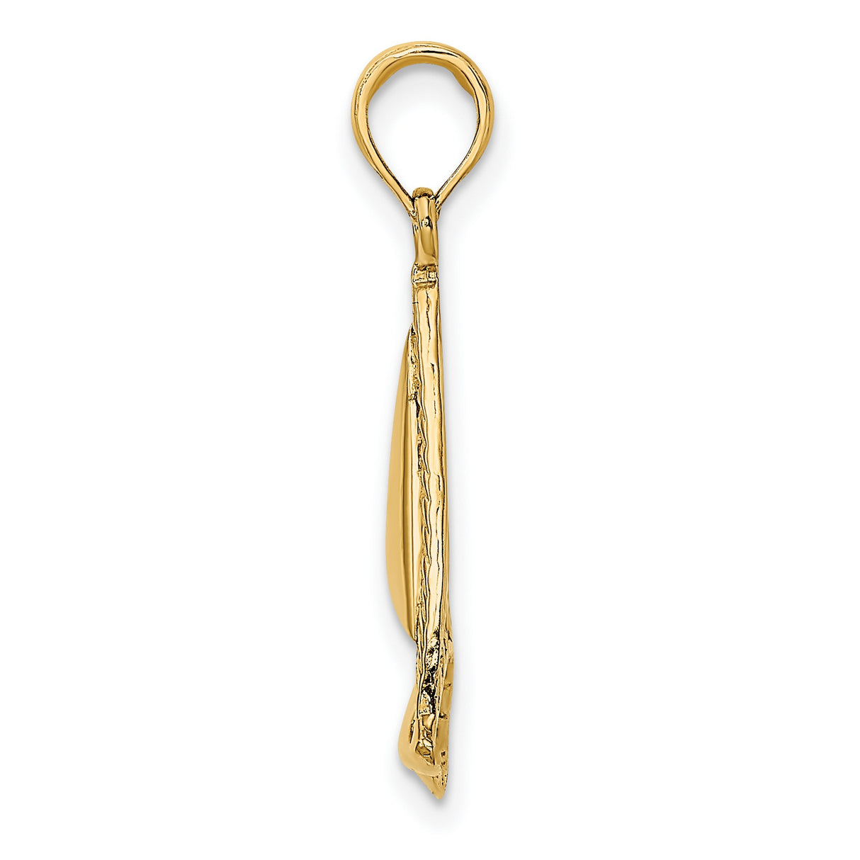 14k Yellow Gold Sailboat Pendant, Open Nautical Design Symbolizing Freedom and Adventure