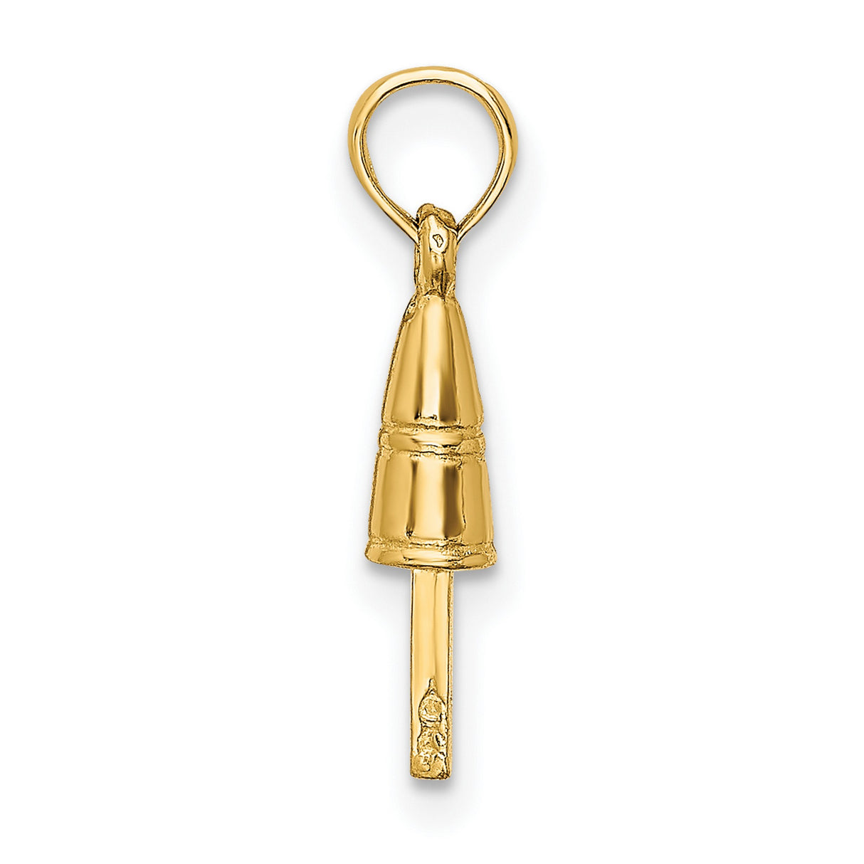 14k Yellow Gold Baseball Bat Pendant, Realistic Sports Jewelry for Men or Unisex Wear