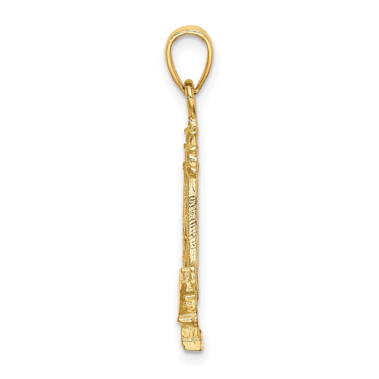 14k Yellow Gold Lighthouse Pendant with Coastal Cottage and Maritime Design