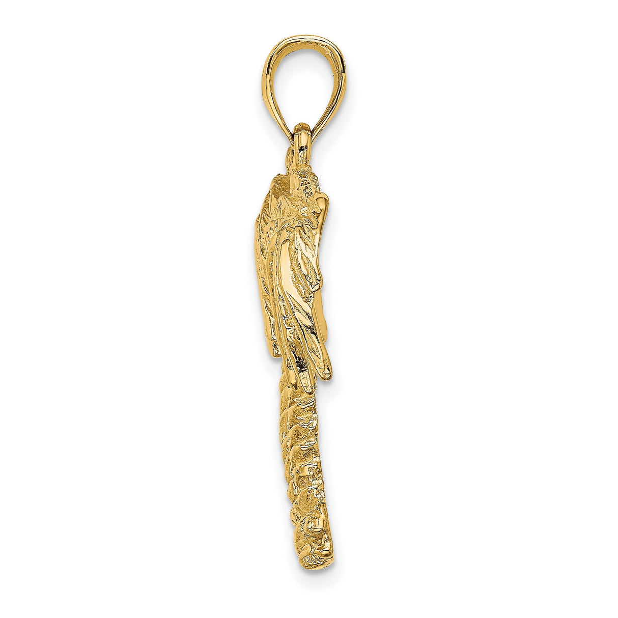 14k Yellow Gold Palm Tree Pendant, Double Palm Design Tropical Charm for Women or Unisex