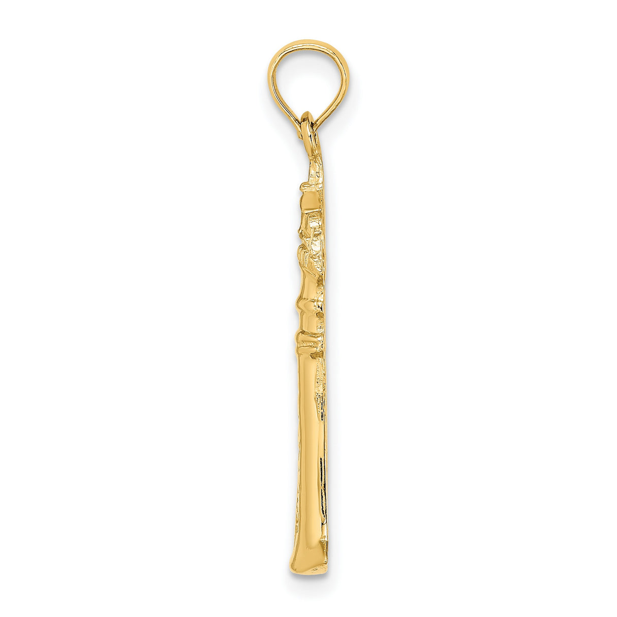 14k Yellow Gold Key West Lighthouse Pendant, Nautical Beach Style, Florida Travel Keepsake