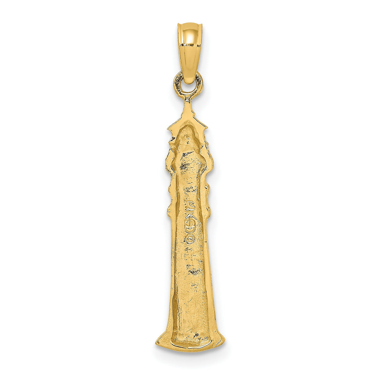 14k Yellow Gold Key West Lighthouse Pendant, Nautical Beach Style, Florida Travel Keepsake