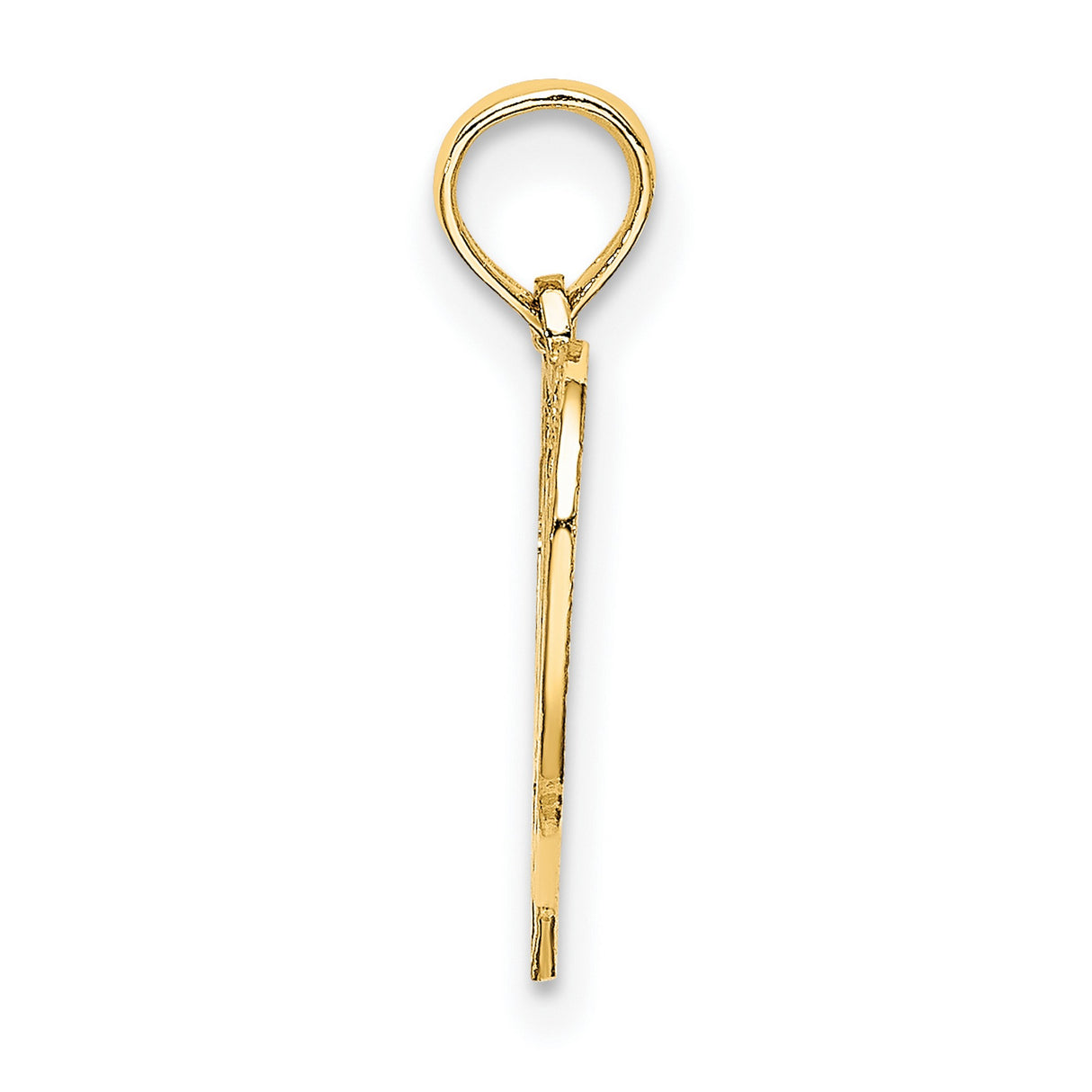 14k Yellow Gold Heart Pendant with Number 20, Ornate Filigree Design Milestone Charm