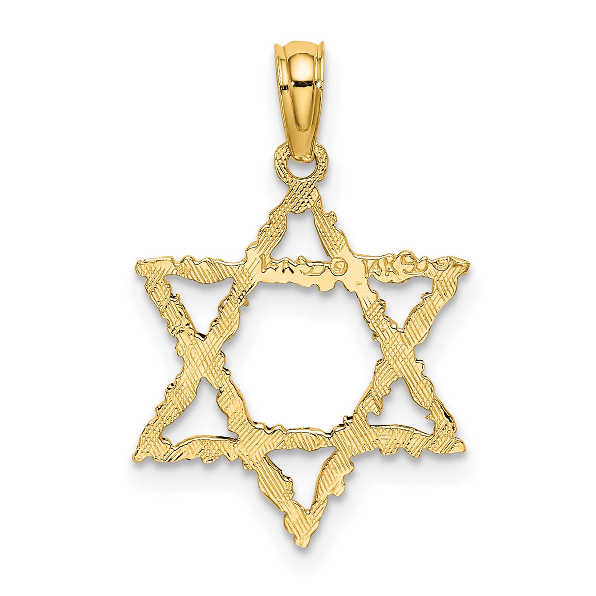 14k Yellow Gold Star of David Pendant with Filigree Design, Jewish Faith Jewelry for Women