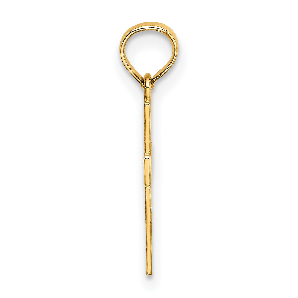 14k Yellow Gold Cross Pendant with Textured Starburst Design Religious Charm