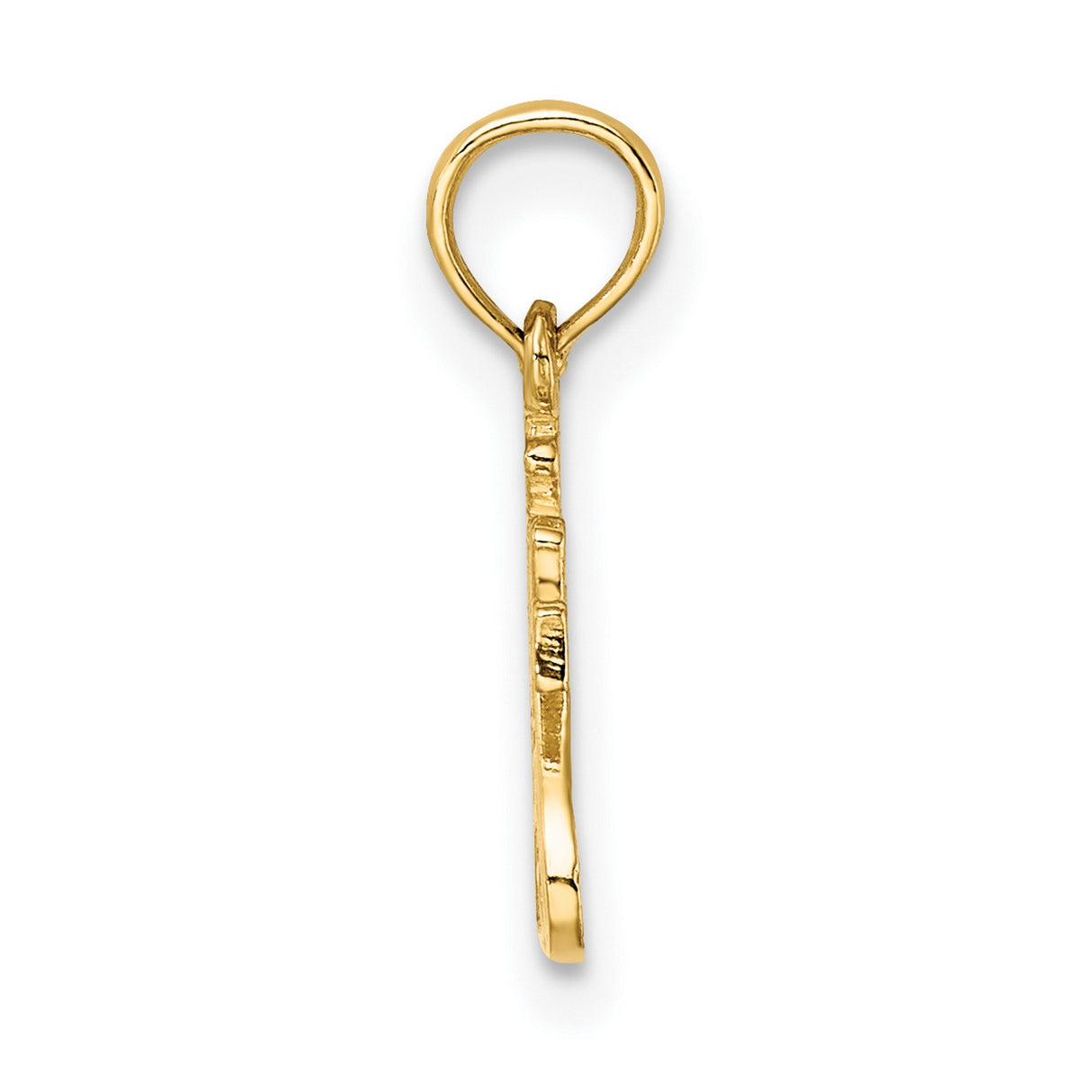 14k Yellow Gold Try Jesus Pendant with Decorative Cross Symbol, Christian Religious Jewelry