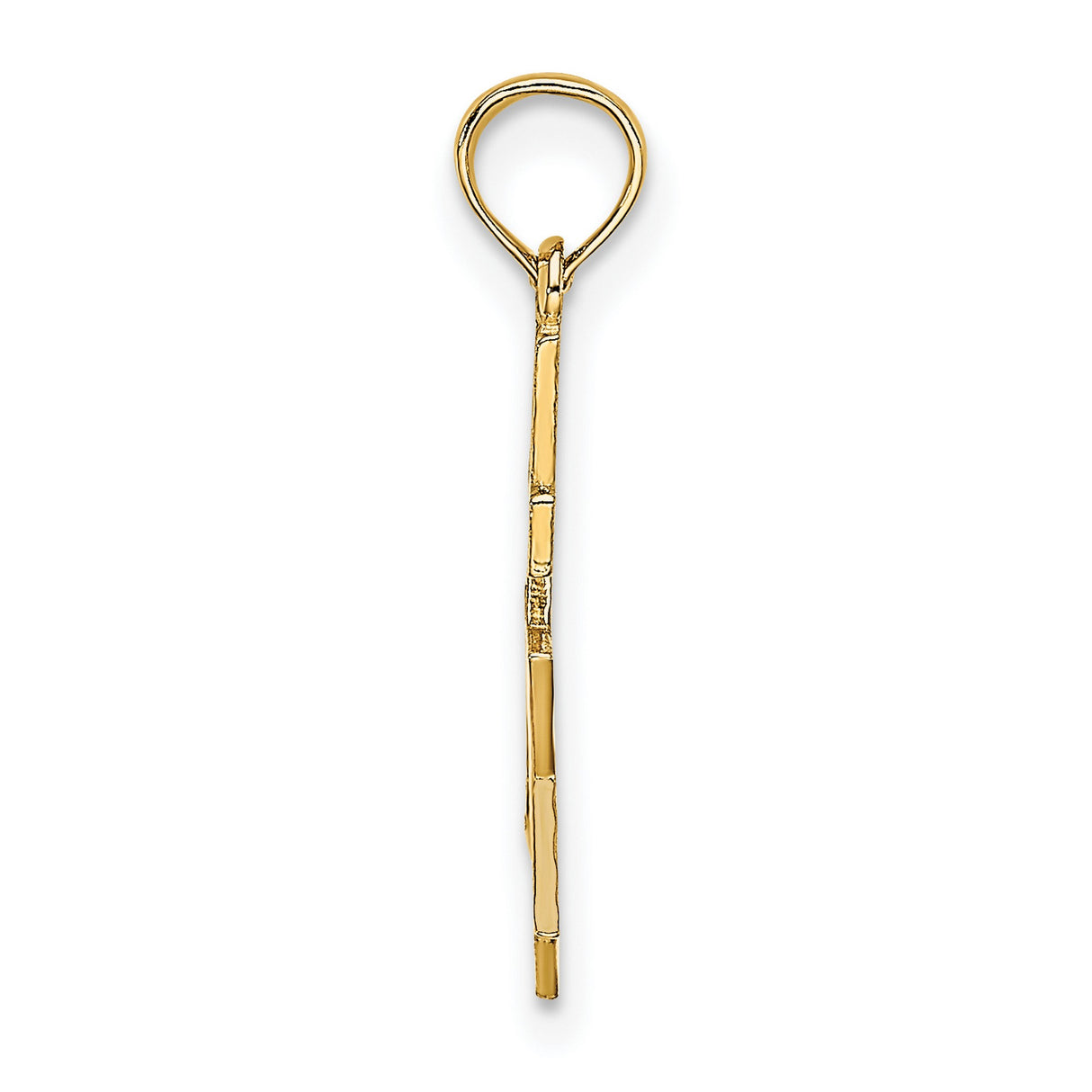 14k Yellow Gold Pendant with Cross and Star of David Religious Design