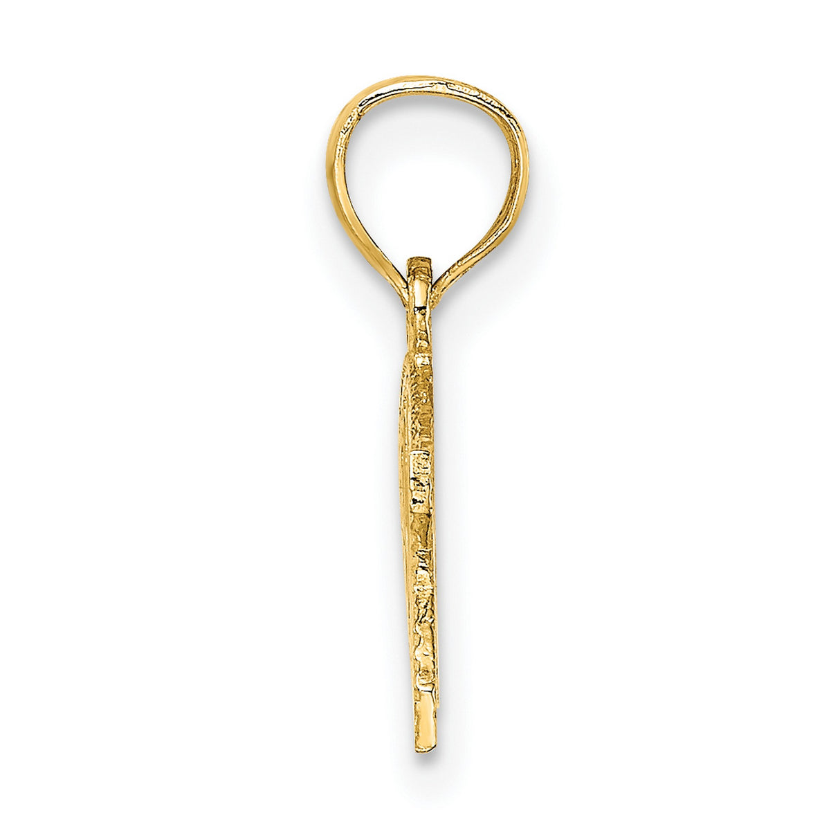 14k Yellow Gold Ichthys Pendant with WWJD Inscription, Christian Fish Symbol for Women or Unisex