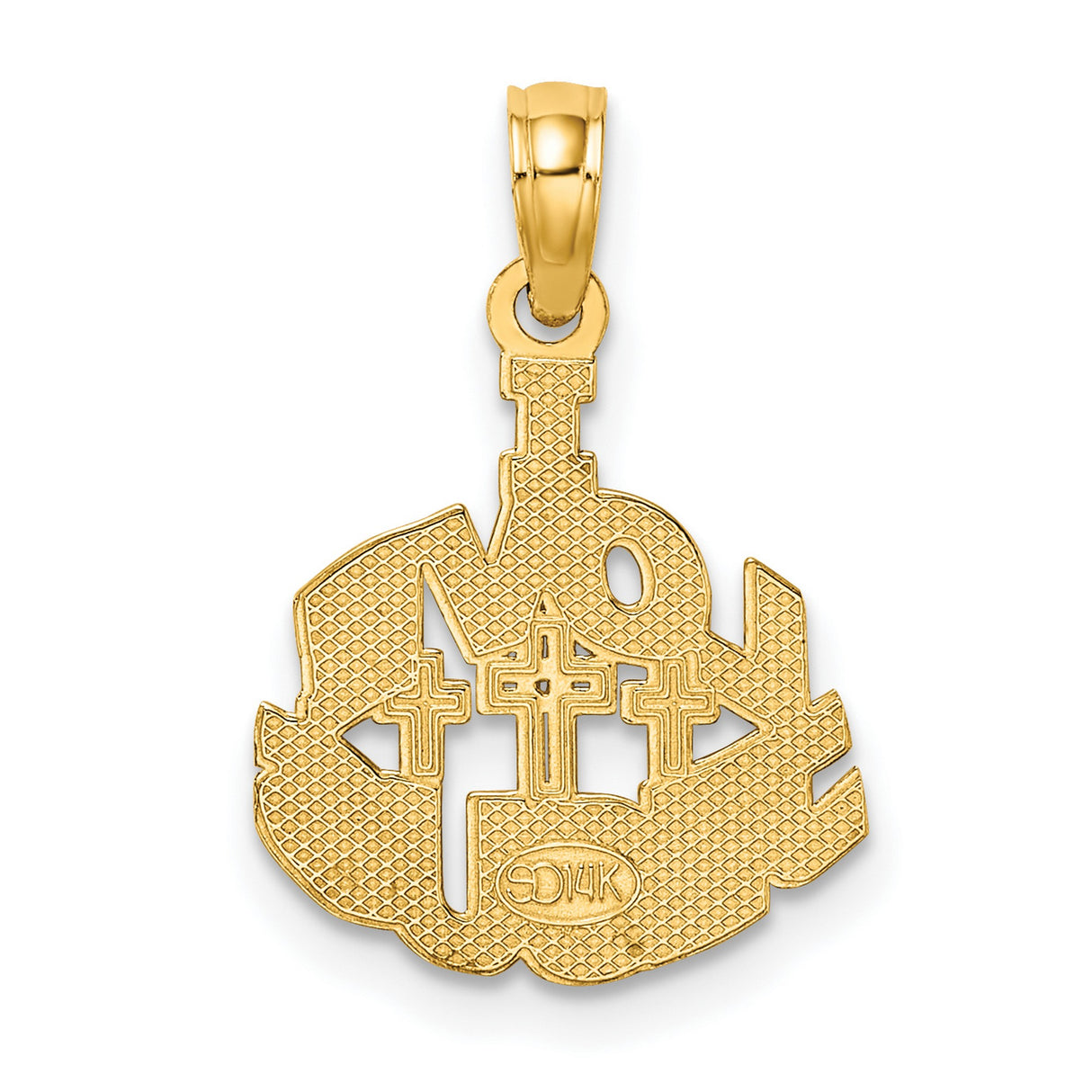 14k Yellow Gold Cross Pendant with Christian Charm , Timeless Spiritual Jewelry for Men and Women