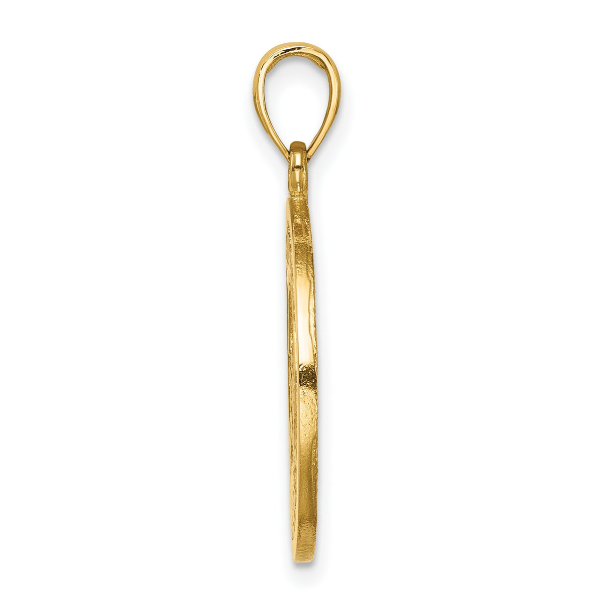 14k Yellow Gold St Lucia Pendant with Pitons Cutout Design, Island Travel Charm