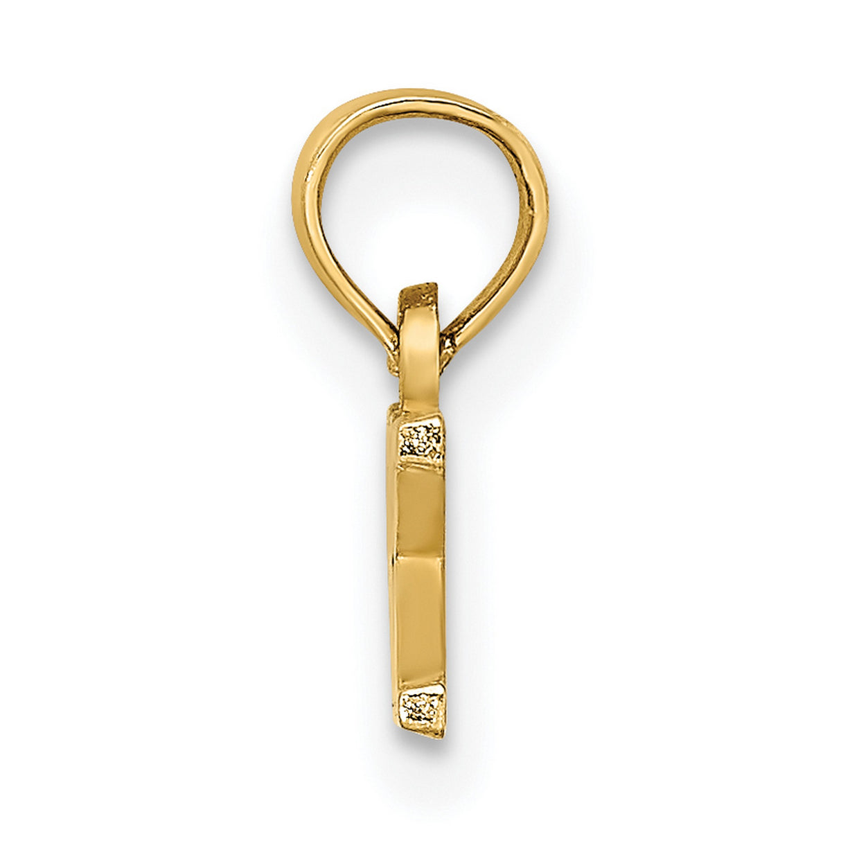 14k Yellow Gold OBX Pendant, Outer Banks Coastal Charm, Vacation Symbol Jewelry