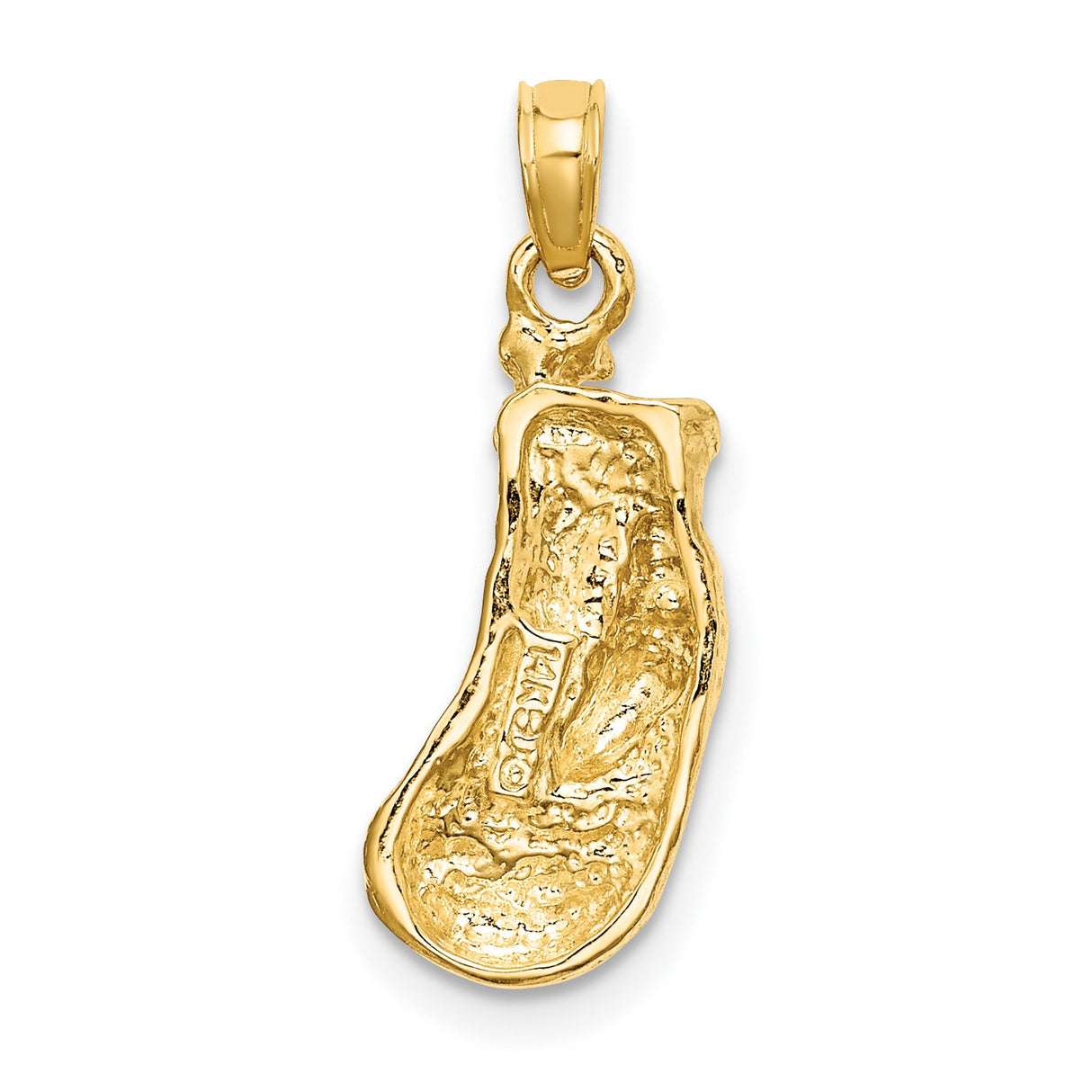 14k Yellow Gold Baby Shoe Pendant, Symbol of Motherhood and New Life, Unisex Keepsake Charm