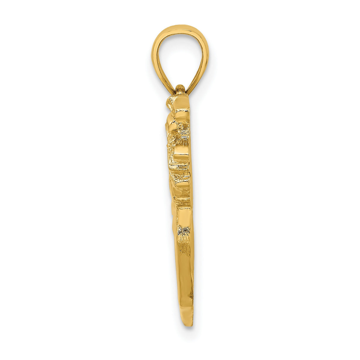 14k Yellow Gold Golf Bag Pendant with Clubs, Sports Charm for Golfers or Unisex Wear