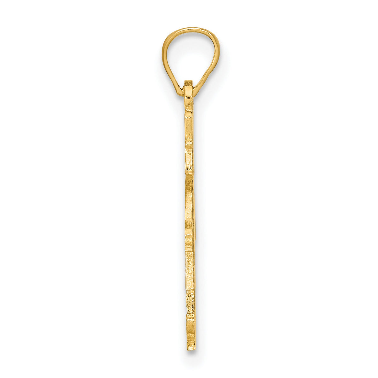 14k Yellow Gold Girl Charm Pendant with Pigtails and Dress Detail