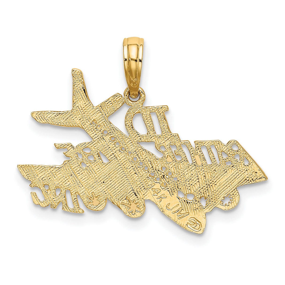 14k Yellow Gold Crucifix Pendant, Textured Christian Cross Charm, Catholic Religious Jewelry