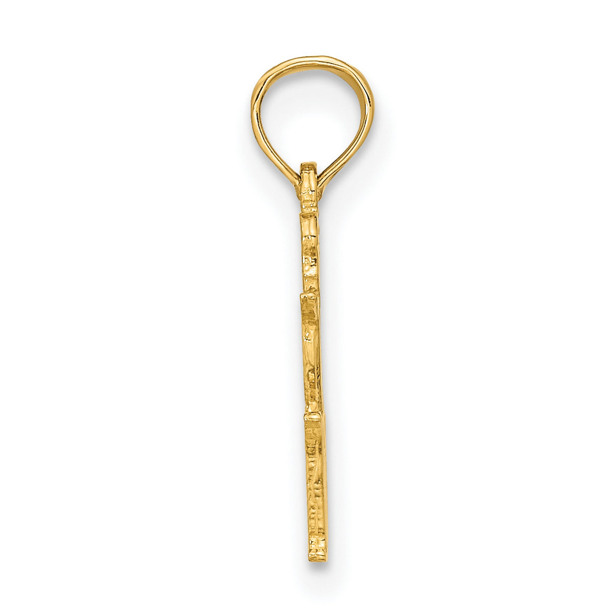 14k Yellow Gold Virgo Zodiac Pendant with Female Figure Symbolizing Wisdom and Purity