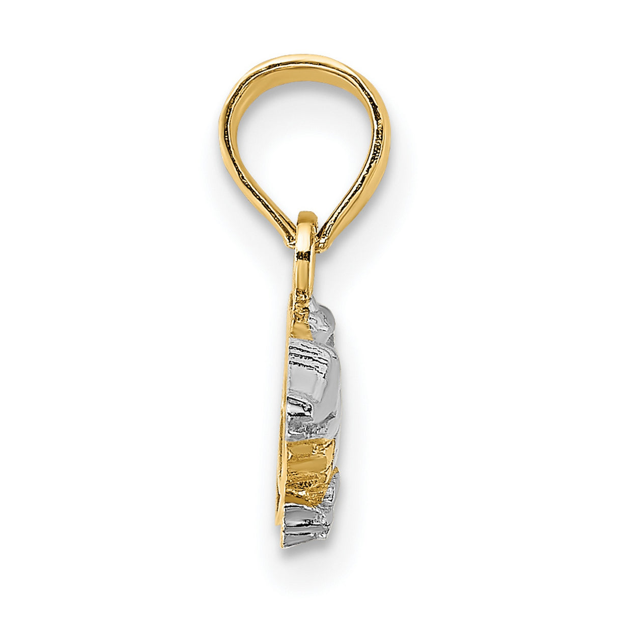 14k Multi-Tone Gold Alligator Pendant, Realistic Reptile Charm, Wildlife Theme