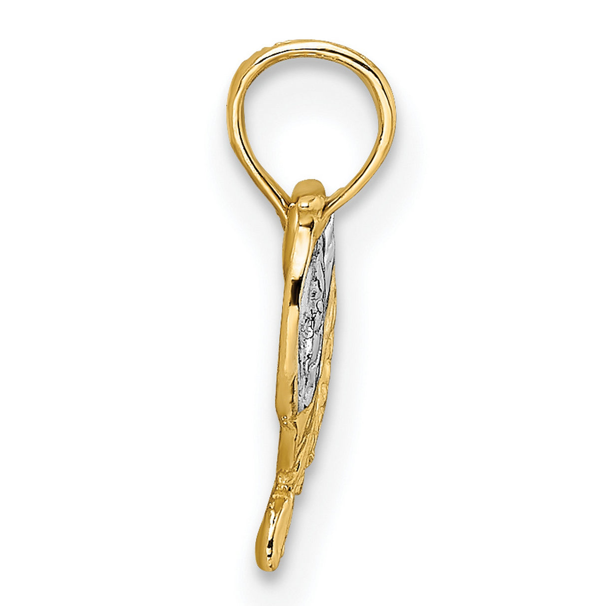 14k Multi-Tone Gold Saddle Pendant, Western Cowboy Charm, Two-Tone Equestrian Rodeo Style