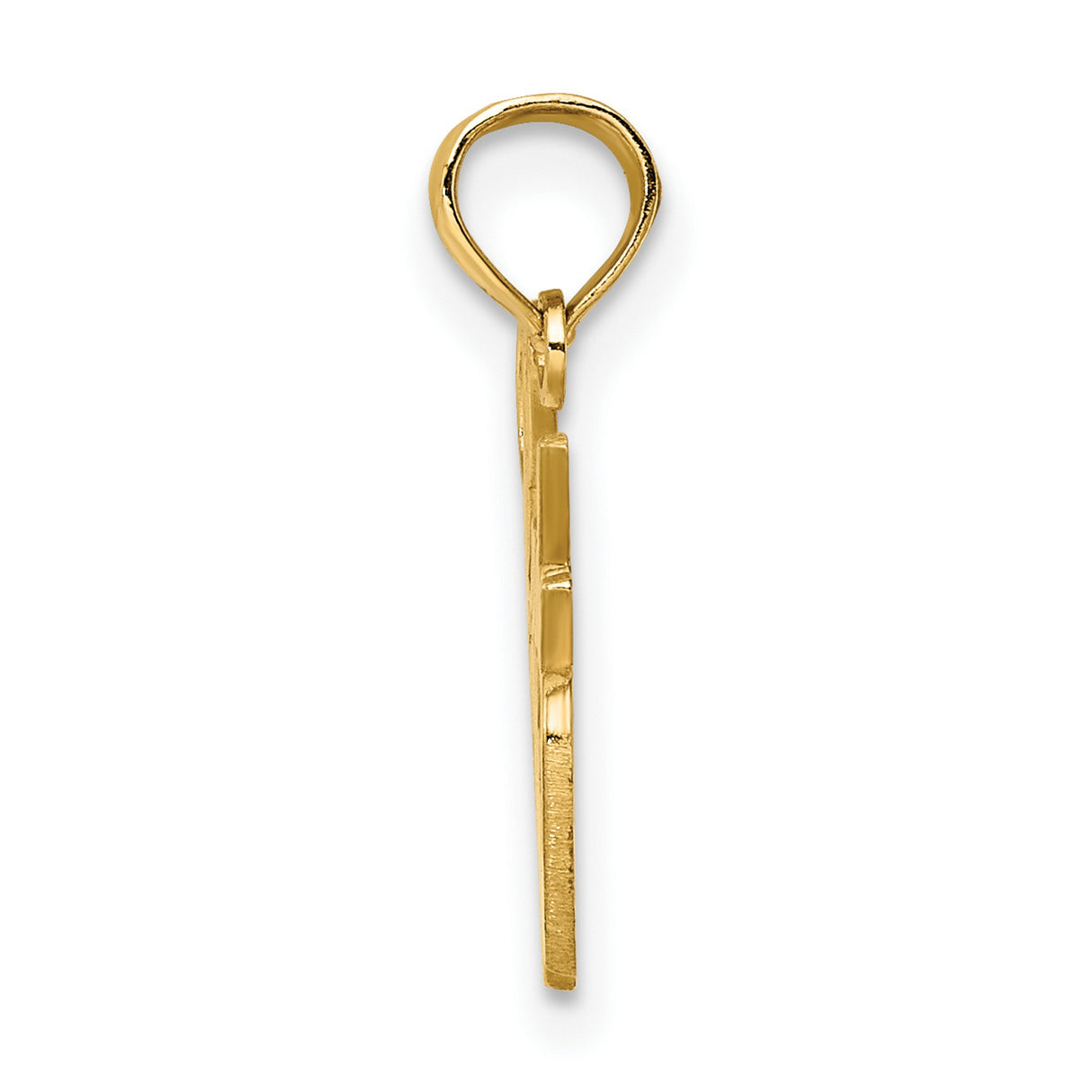 14k Yellow Gold Lady Officer Pendant, Empowerment Charm for Female Leadership Recognition