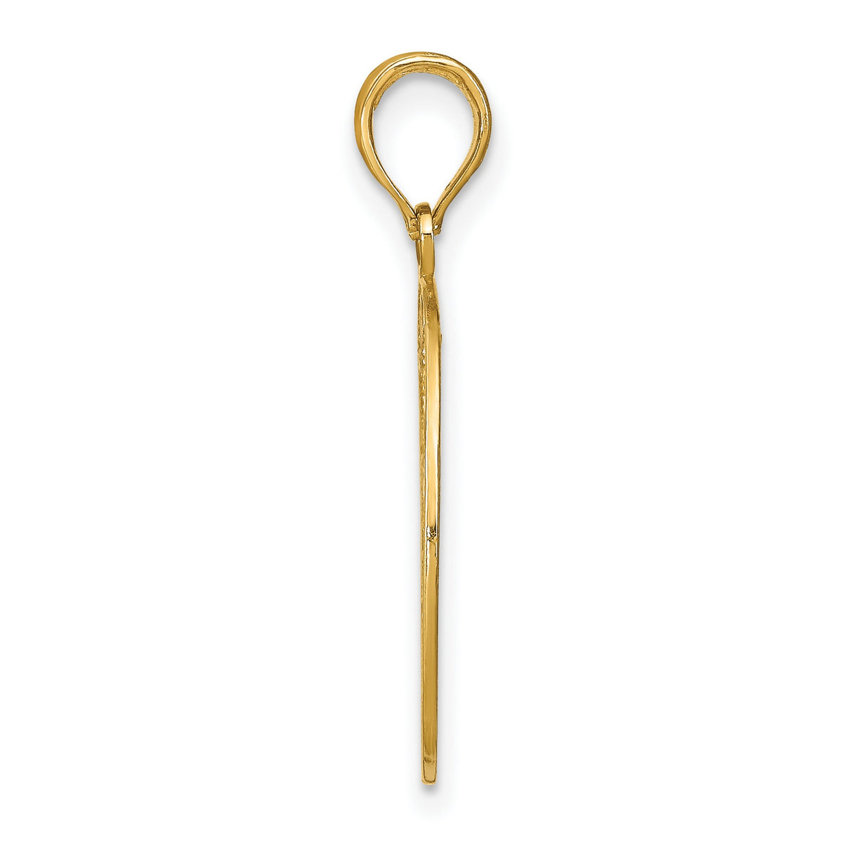 14k Yellow Gold Filigree Pendant, Two-Tone Vine and Leaf Botanical Charm for Women