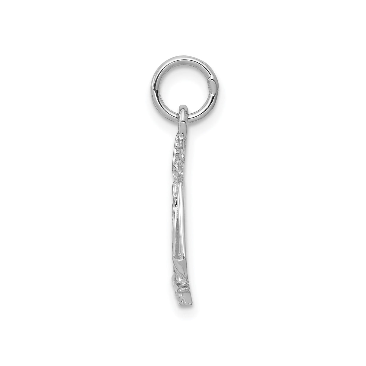 14k White Gold Libra Zodiac Pendant with Scales of Justice Symbol