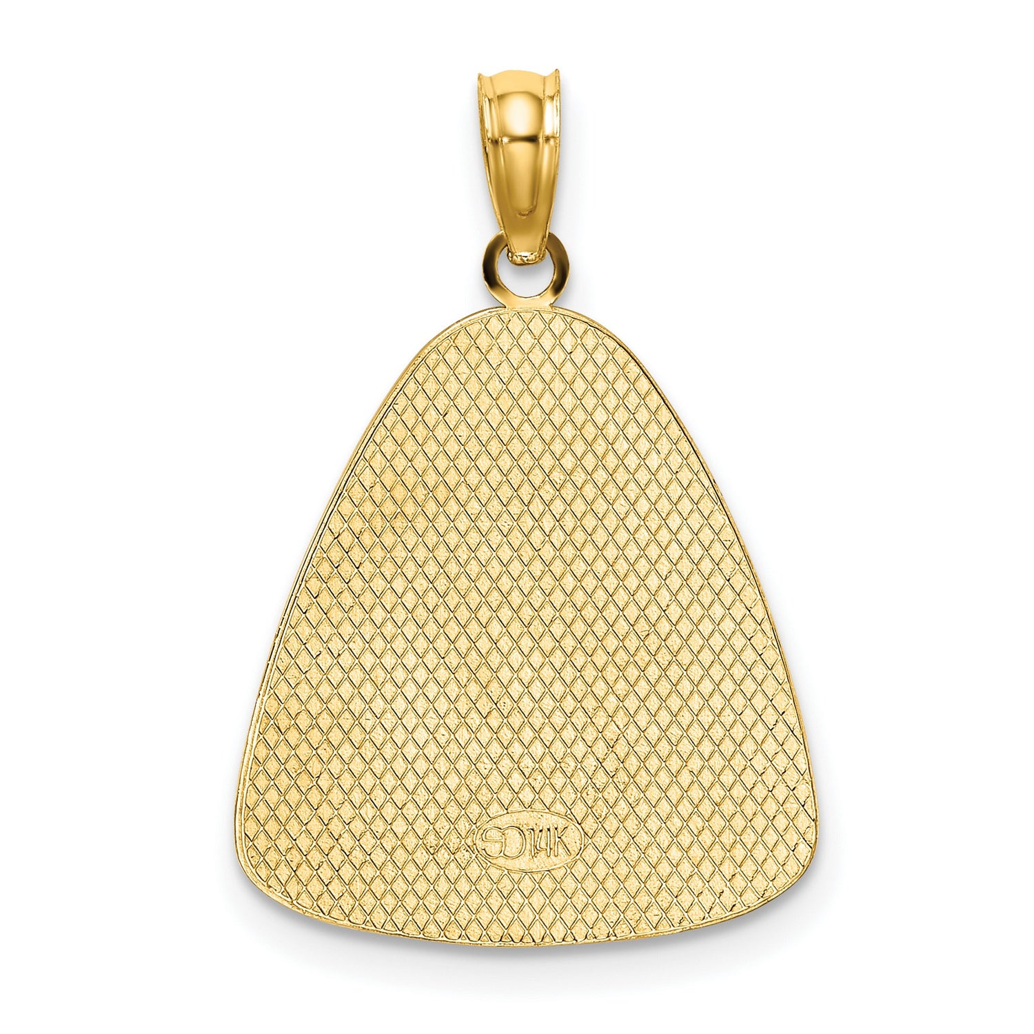 14k Multi-Tone Gold Angel Pendant with Halo and Wings, Praying Religious Charm for Women