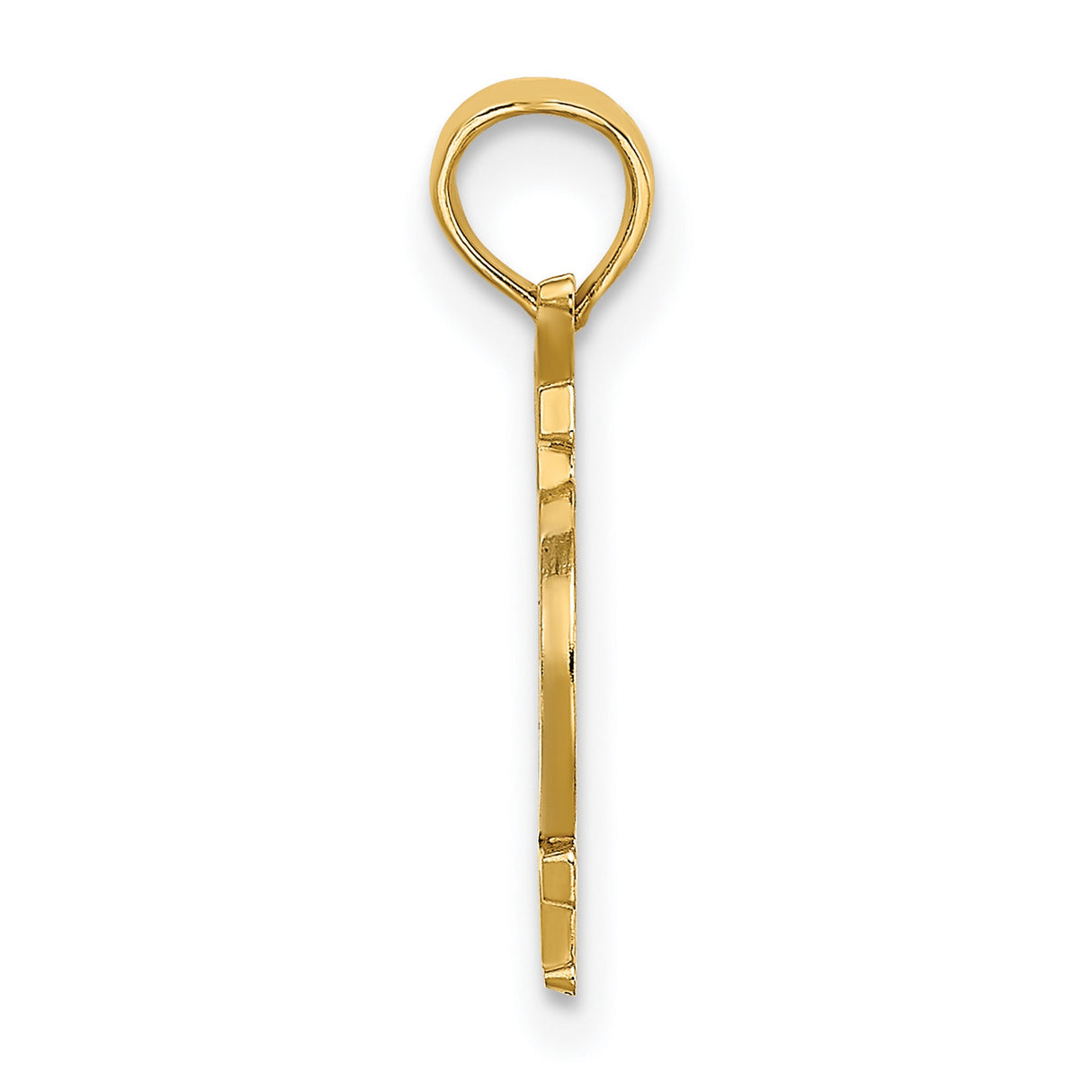 14k Multi-Tone Gold Bicycle Pendant with Key West Lettering, Cruiser Bike Charm